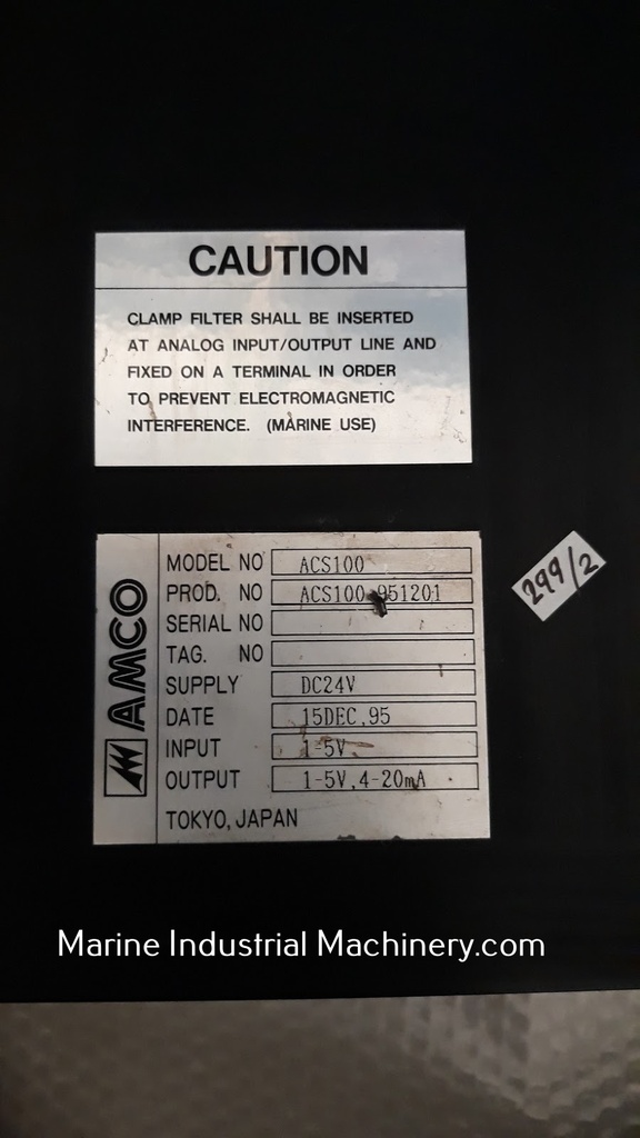 Amco ACS100 Burner Control Panel