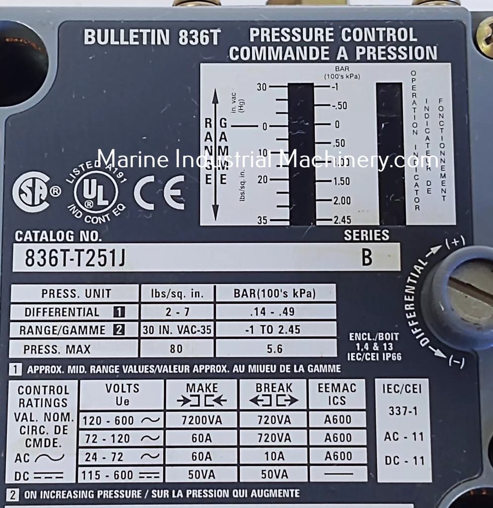 Allen-Bradley 836T-T251J Pressure Contro
