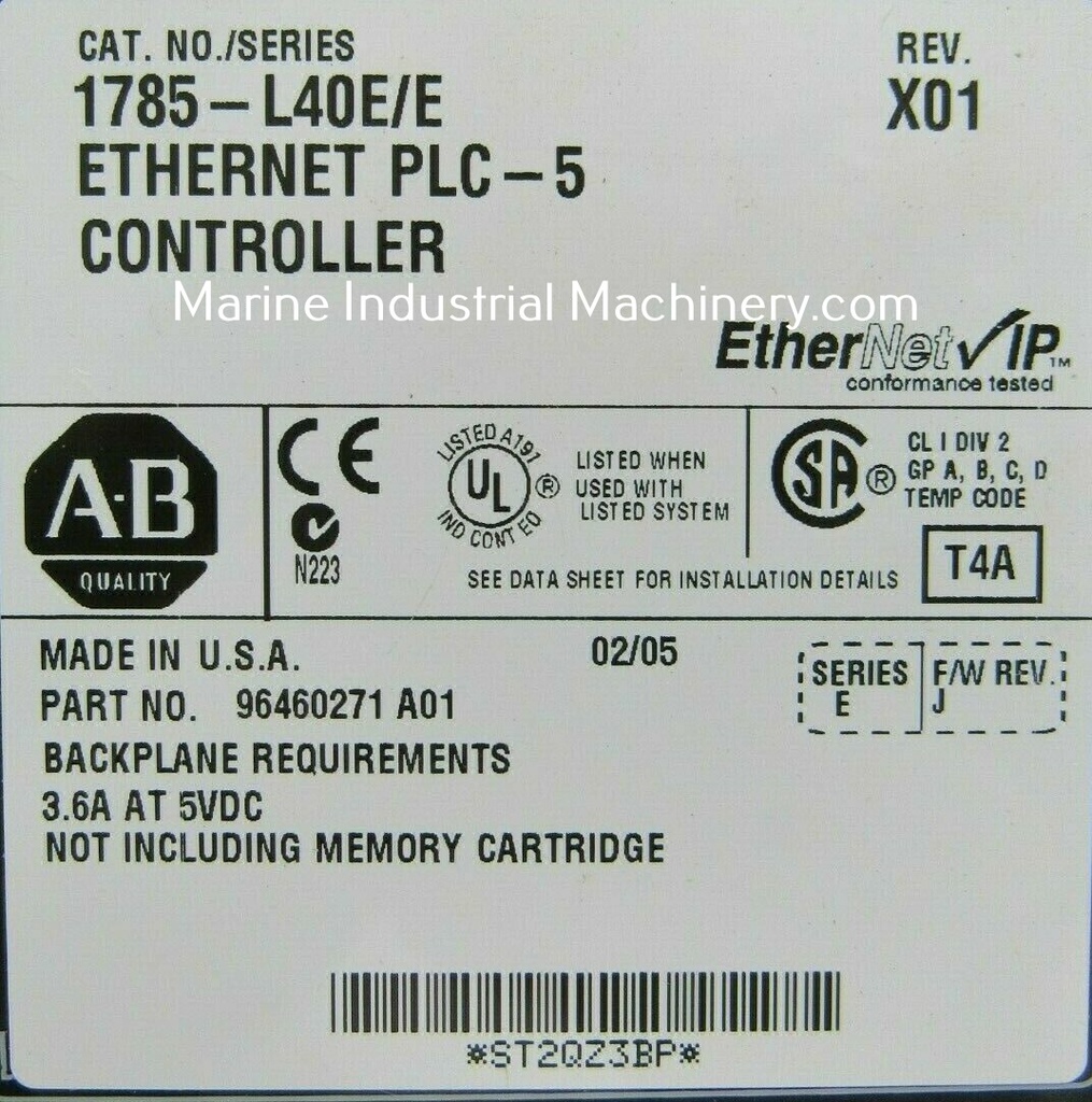 Allen-Bradley 1785-L40E/E PLC-5 Ethernet Processor Module