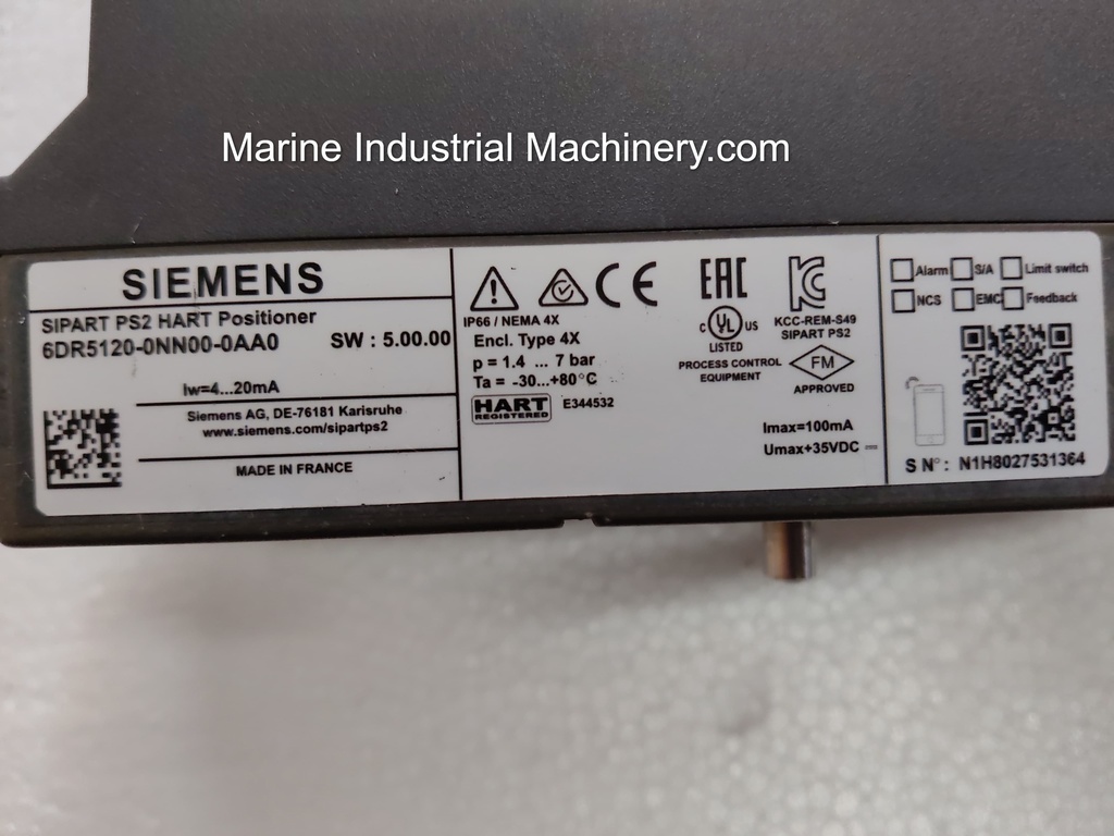 Siemens Sipart PS2 6DR5120-0NN00-0AA0 Hart Positioner