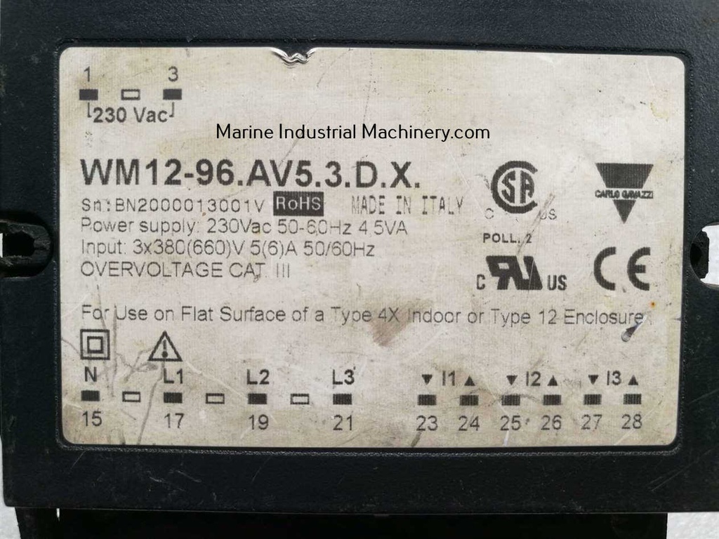 Carlo Gavazzi WM12-96.AV5.3.D.X. Multi Function Meter