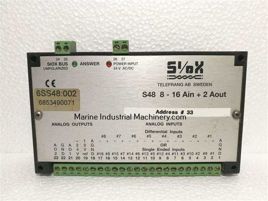 SIOX S48 8-16 Ain + 2 Aout Analog Input Output Module