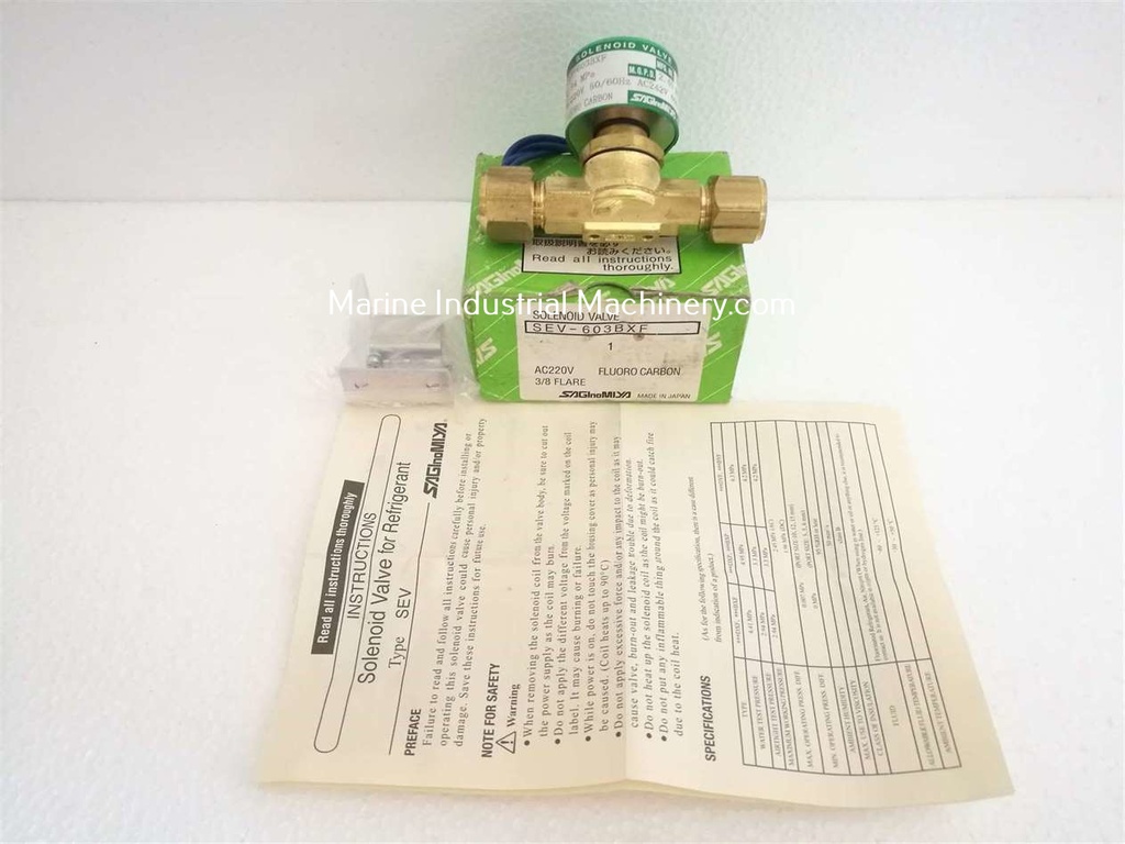 Saginomiya SEV-603BXF Solenoid Valve