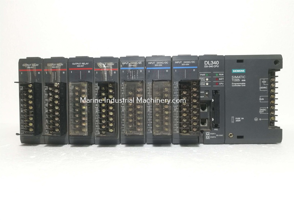 Siemens Simatic TI305 with DL340 CPU + 7-Slot I/O Modules Programmable Controller Unit