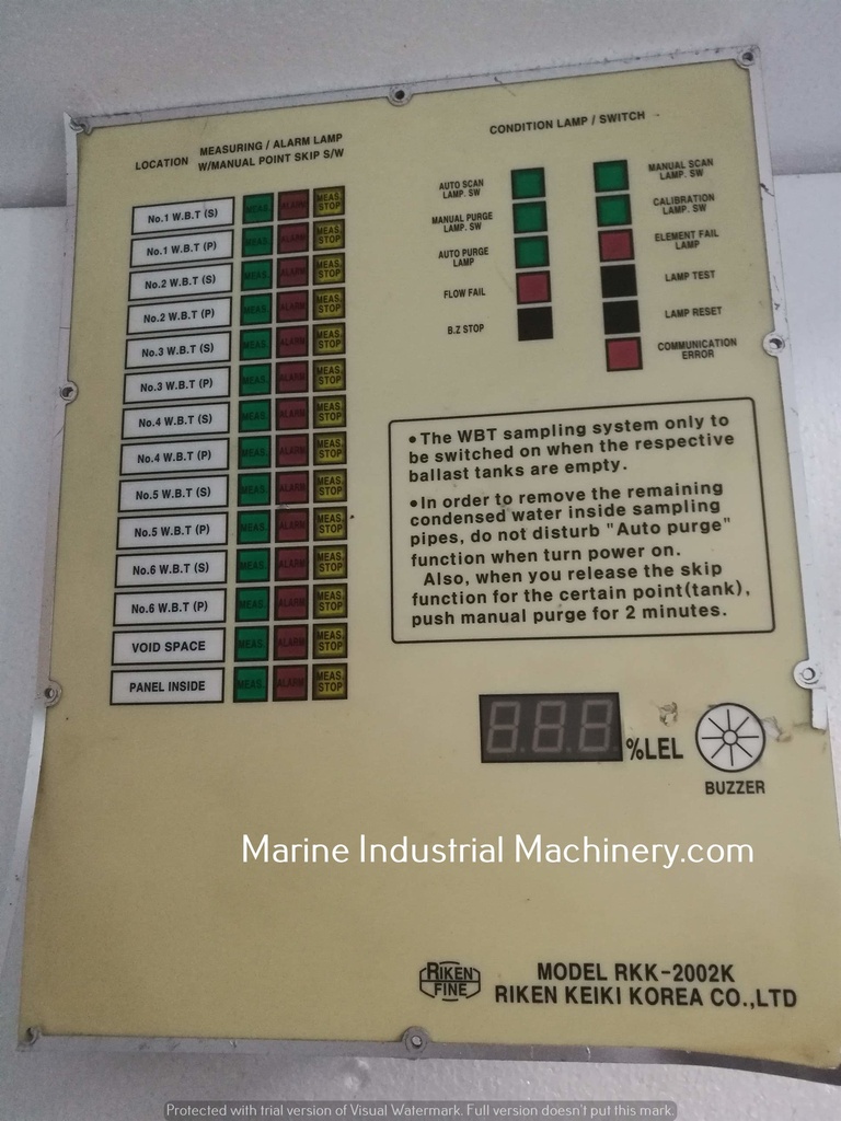 Riken Keiki RKK-2002K Measuring Alarm Condition Lamp