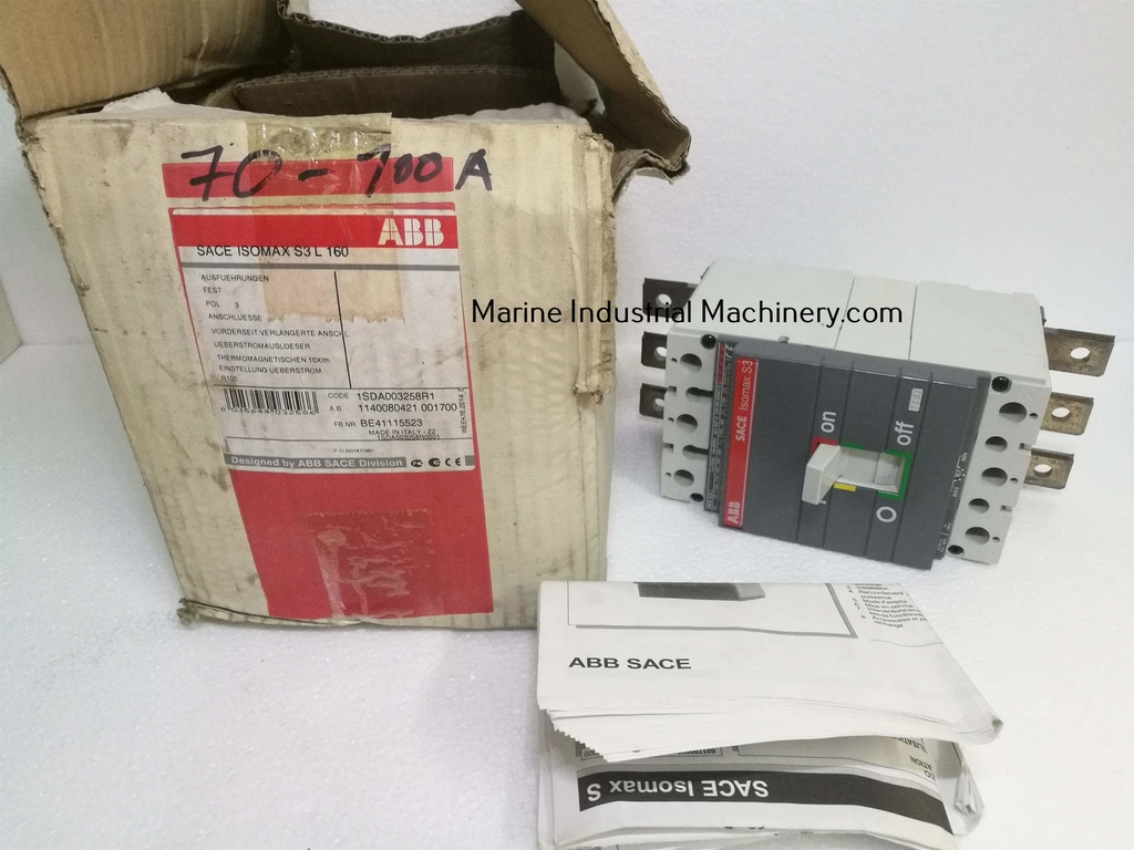 ABB SACE Isomax S3 Circuit Breaker (3P 70-100A)