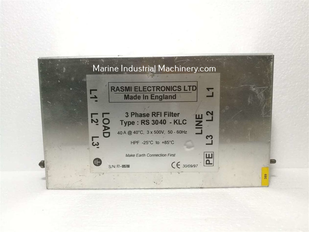 Rasmi Electronics RS 3040-KLC 3 Phase RFI Filter