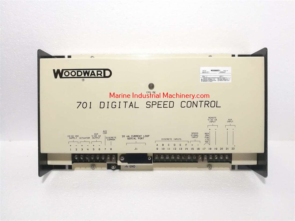 Woodward 701 Digital Speed Control