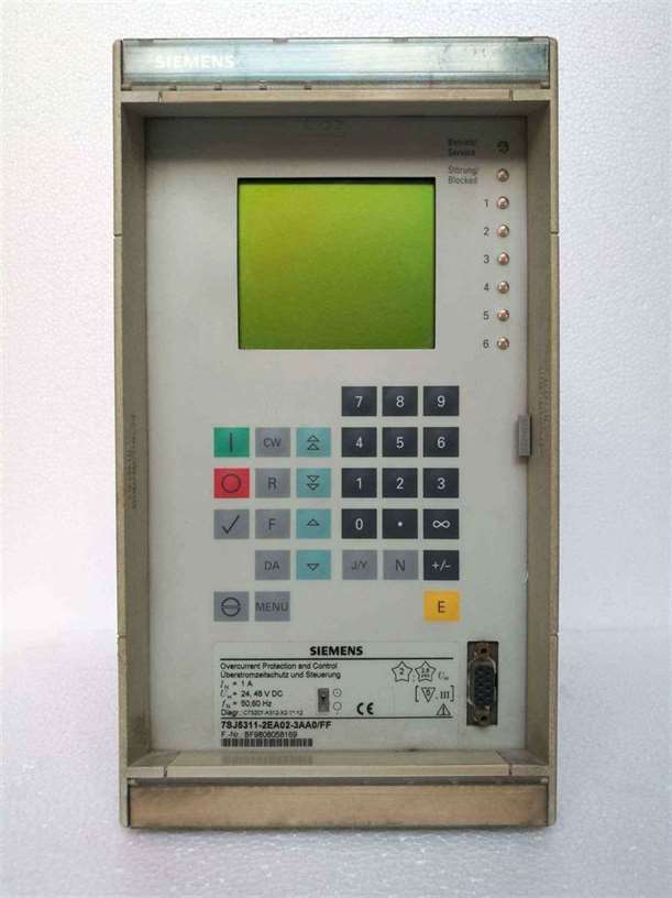 Siemens 7SJ5311-2EA02-3AA0/FF Overcurrent Protection and Control Relay