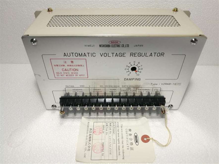 Nishishiba Electric VZRAB-1S(P) Automatic Voltage Regulator