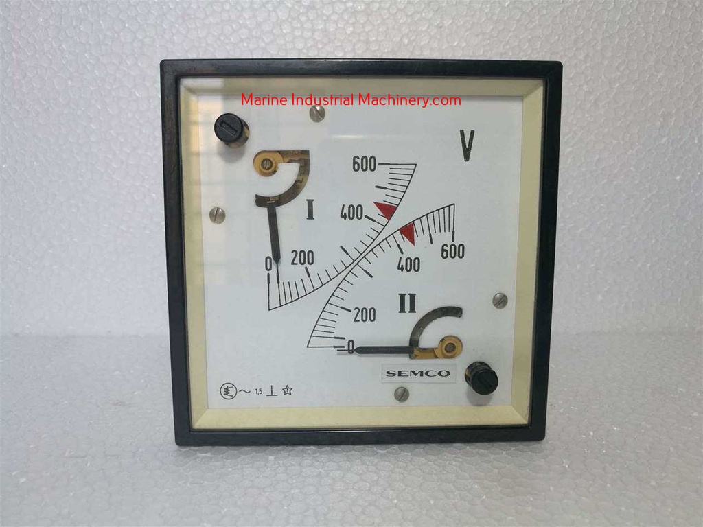 Semco Double Voltmeter with two moving iron systems mounted diagonally