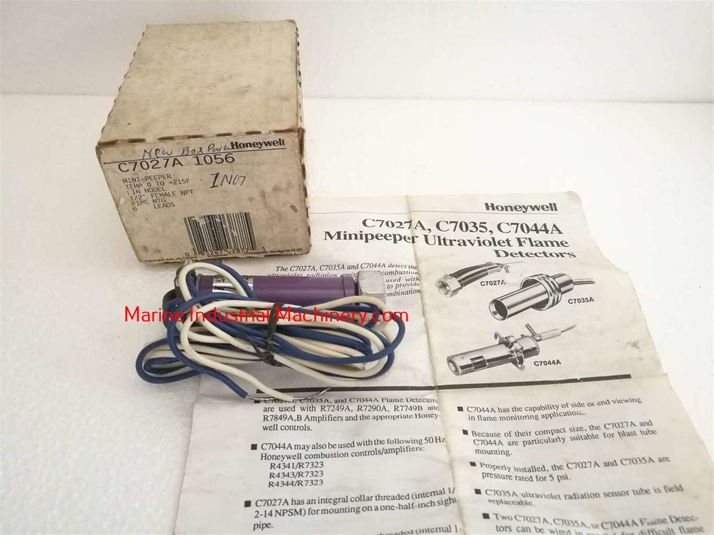 Honeywell C7027A 1056 UV Sensor Flame Detectors
