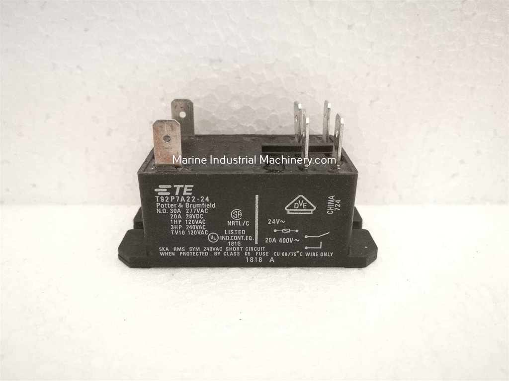 Te Potter & Brumfield T92P7A22-24 Power Relay