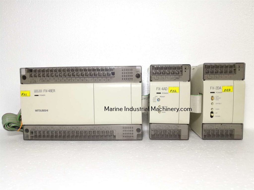 Mitsubishi Melsec FX-48ER-ES, FX-2DA,FX-4AD Programmable Controller