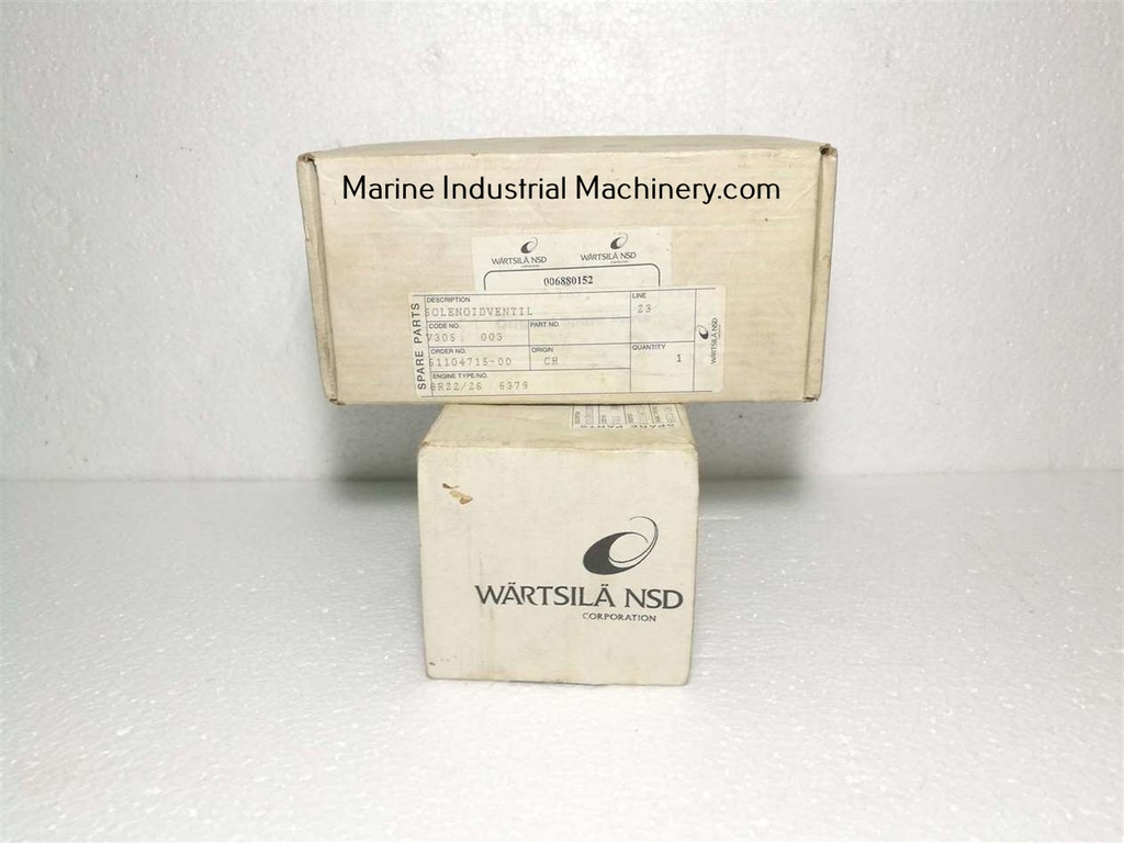 Wartsila 2E27 and 1557/41 Solenoid Valve