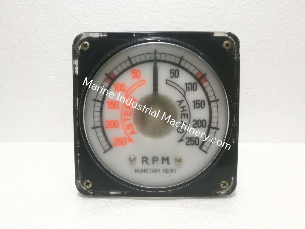 Nunotani Keiki JIS F8521-FE100K Electric Propeller Shaft Revolution Indicator (0-250 RPM)