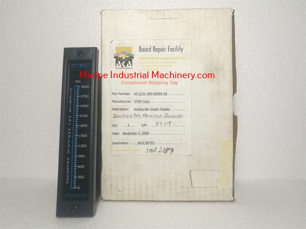 Otek Corporation HI-Q101-099-00099-A8 Diverter Pnl Manifold Pressure