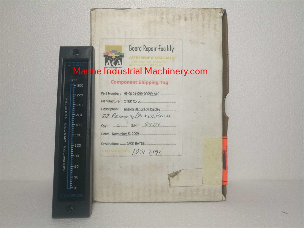Otek Corporation HI-Q101-099-00099-A10 TJ Primary Packer Pressure