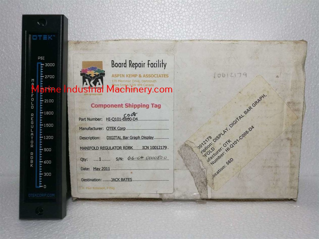 Otek Corporation HI-Q101-C008-D4 Manifold Regulator Rdbk