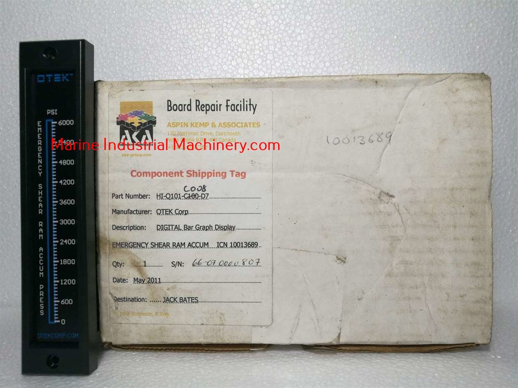 Otek Corporation HI-Q101-C008-D7 Emergency Shear Ram Accum Press