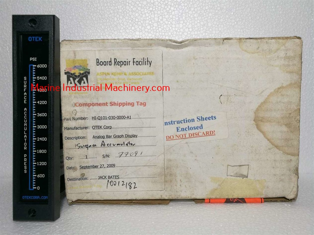 Otek Corporation HI-Q101-030-0000-A1 Surface Accumulator Press